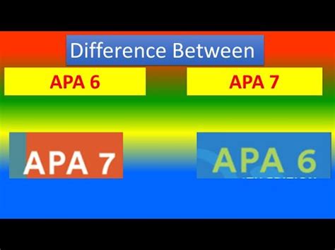 apa 6 and apa 7 difference|Difference Between APA 6 and 7 .